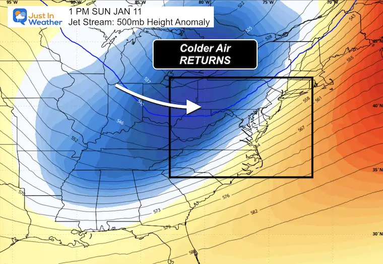 January 3 weather jet stream Forecast Sunday