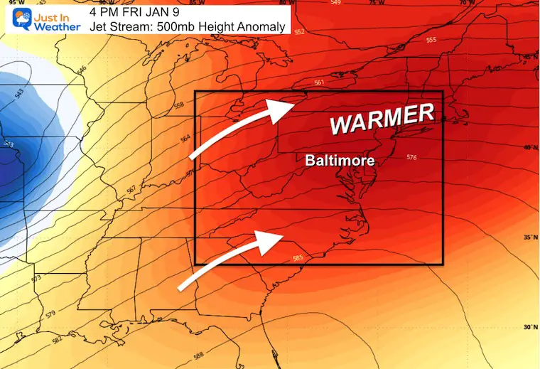 January 4 weather jet stream forecast Friday