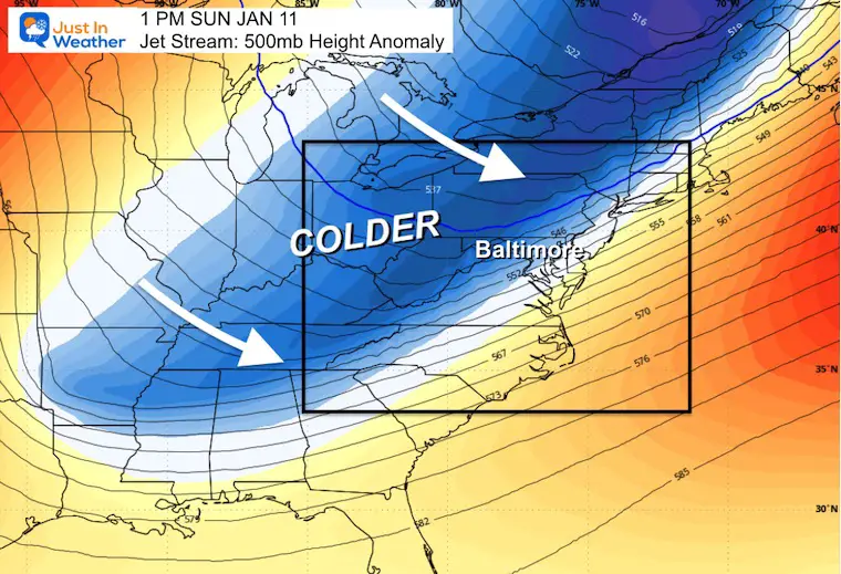 January 4 weather jet stream forecast Sunday