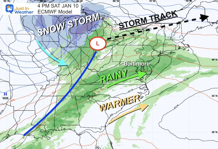 January 6 weather forecast Saturday storm map