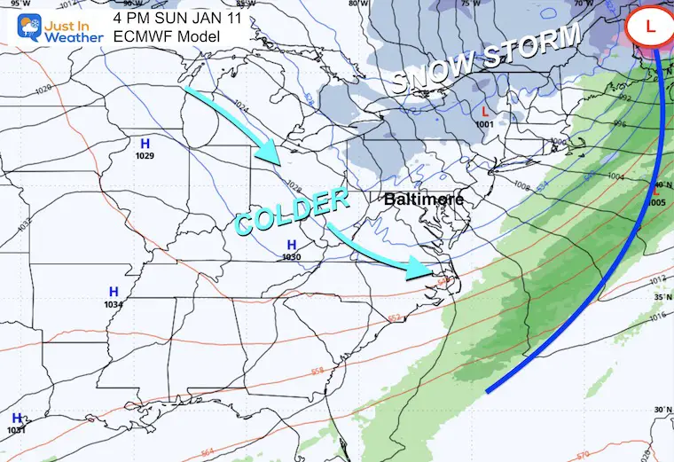 January 6 weather forecast Sunday storm map