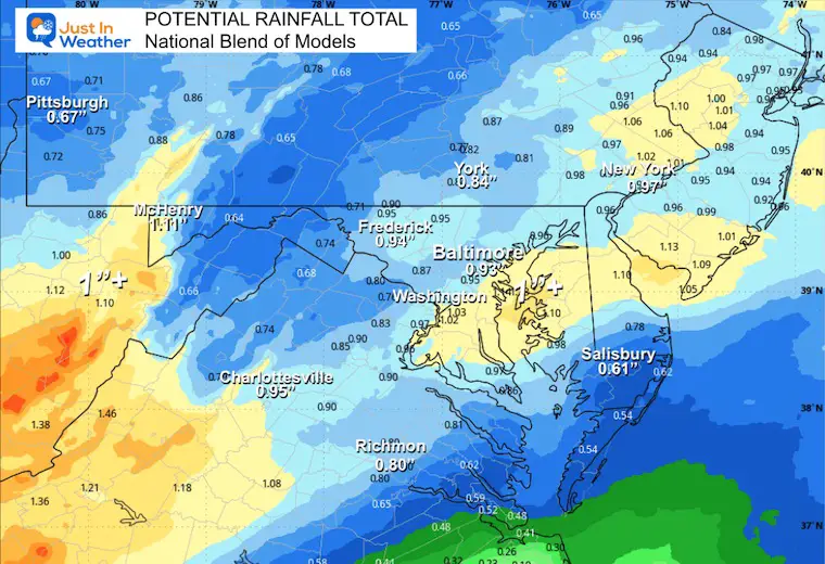 January 7 weather forecast rainfall