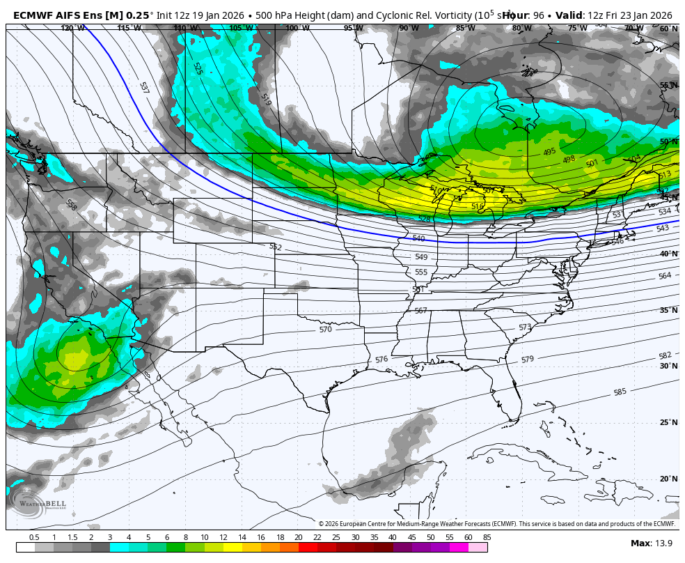 January 19 weather jet stream vorticity