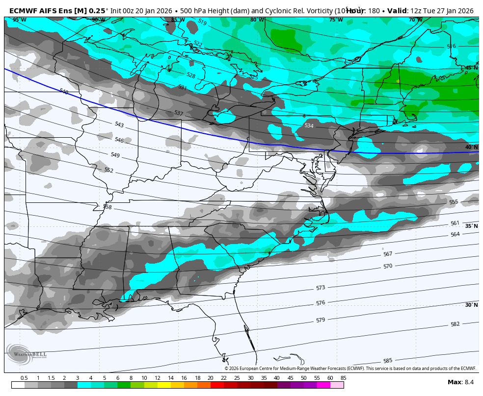 January 20 weather vorticity snow next week