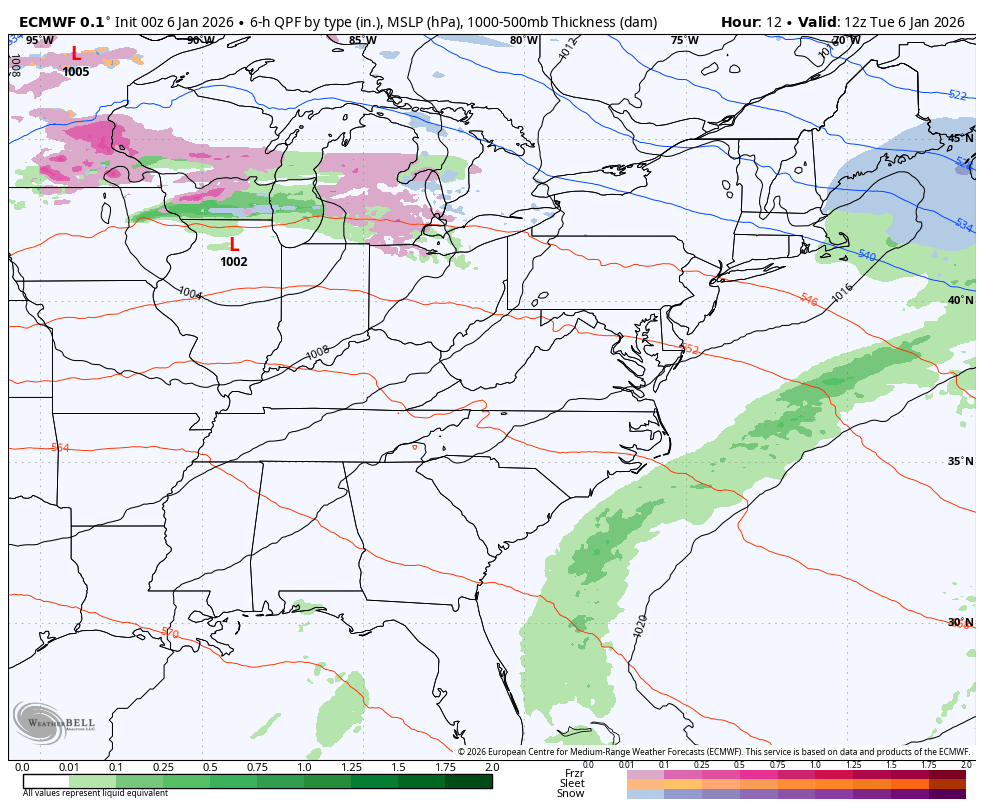 January 6 weather storm forecast