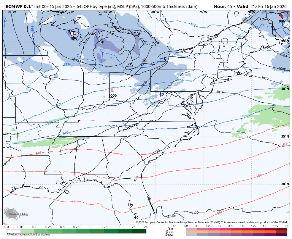 January 15 weather forecast snow weekend