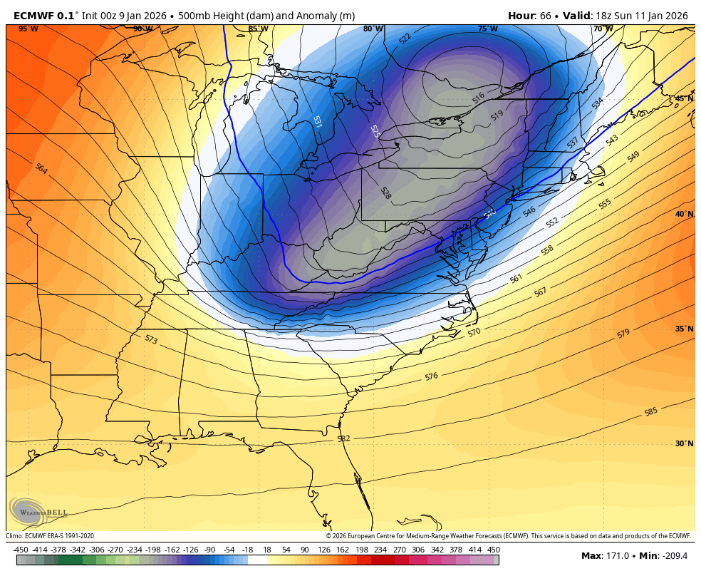January 9 weather jet stream forecast