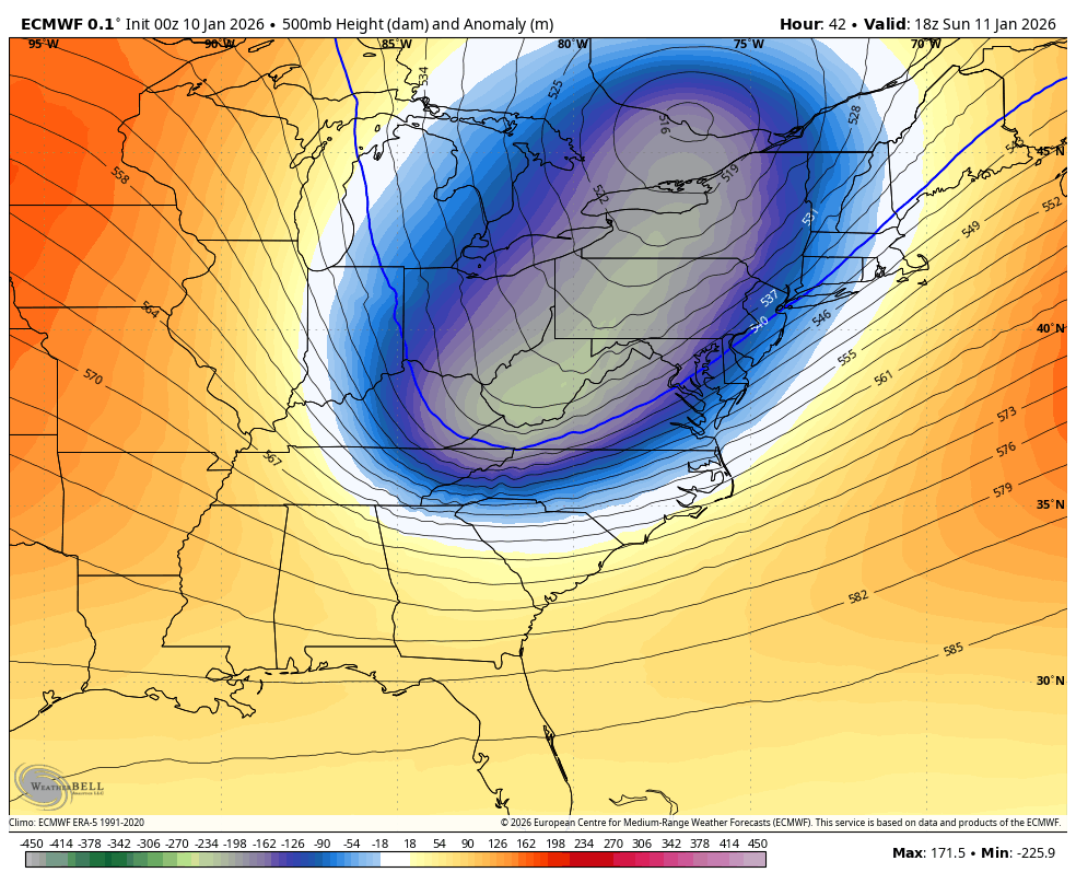 January 10 weather forecast jet stream winter returns