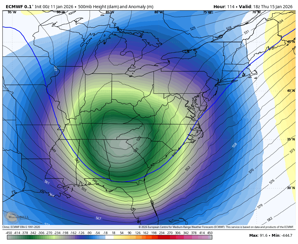 January 11 weather forecast jet stream