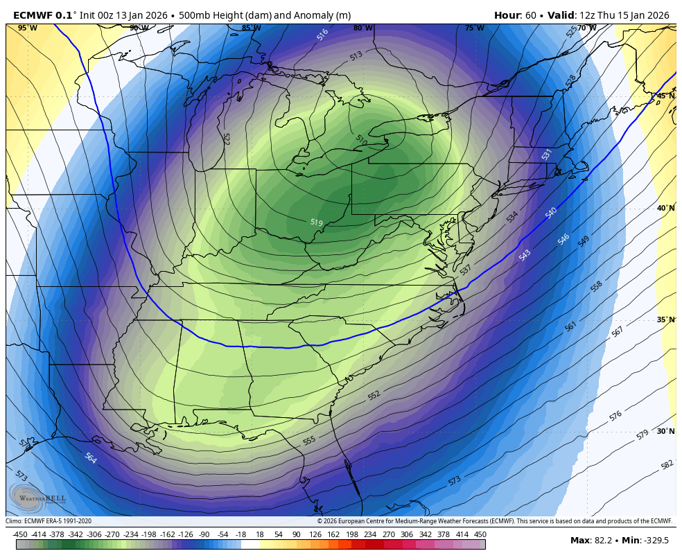 January 13 weather jet stream forecast arctic air
