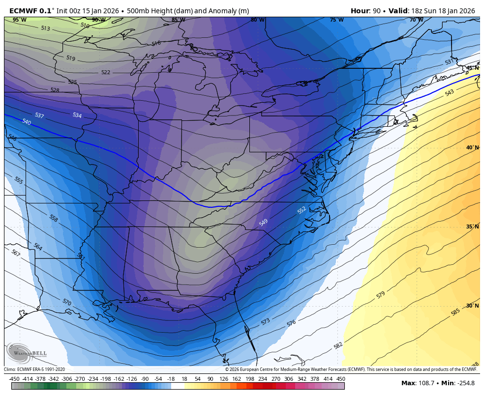 January 15 weather jet stream cold outlook